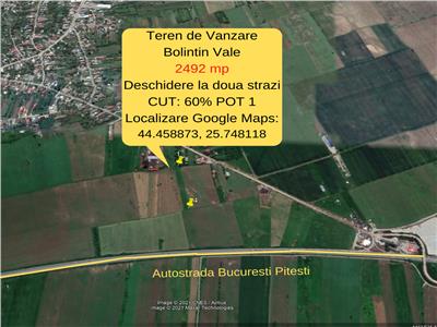 Autostrada A1- Teren de Vanzare- ideal Hala de productie/depozitare, 2492 mp